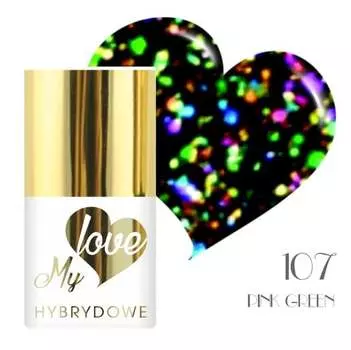 Розовый Зеленый Mylove UV/Led Hybrid Varnish 107, SUNFLOWER