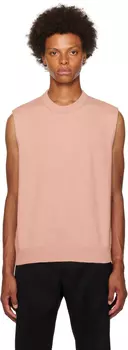 Розовый жилет с круглым вырезом, средний размер Jil Sander