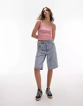 Розовый жилет в рубчик Topshop