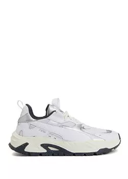 Rs-trck белые женские кроссовки металлик Puma