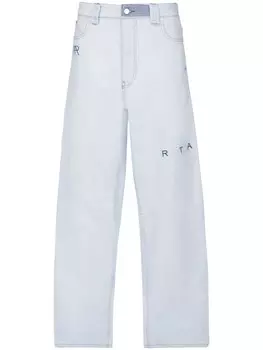 RTA джинсы широкого кроя с вышитым логотипом, синий