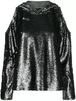 RTA худи асимметричного кроя, серебристый