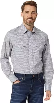 Рубашка 20X Long Sleeve Advanced Comfort Print Wrangler, серый