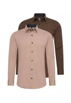 Рубашка (2 шт) приталенного кроя RUSTY NEAL, коричневый