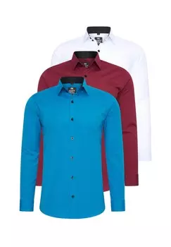 Рубашка (3 шт) с длинными рукавами, приталенного кроя RUSTY NEAL, синий