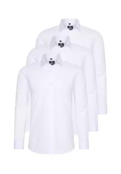 Рубашка (3 шт) с длинными рукавами, приталенного кроя RUSTY NEAL, белый