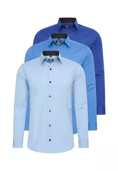 Рубашка (3 шт) с длинными рукавами, приталенного кроя RUSTY NEAL, синий