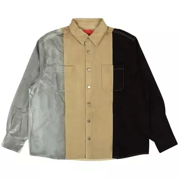 Рубашка 424 Colorblock Denim Button Down Shirt Multicolor, разноцветный