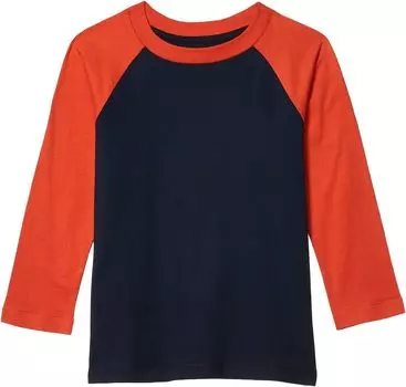 Рубашка #4kids Essential Raglan Long Sleeve Shirt, цвет Navy/Pureed Pumpkin