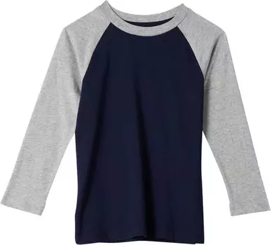 Рубашка #4kids Essential Raglan Long Sleeve Shirt, цвет Navy/Heather Grey