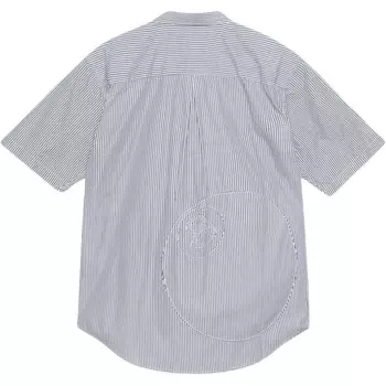 Рубашка-8 Ball в полоску из толстой ткани с квадратным воротом Stussy, синий