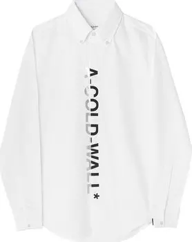 Рубашка A-Cold-Wall* Woven Split Dialogue Shirt 'White', белый