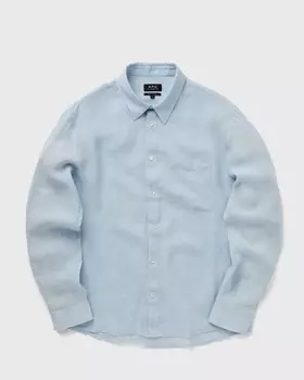 Рубашка A.P.C. Chemise Cassel Logo, цвет iab-bleu clair