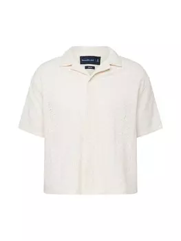 Рубашка Abercrombie & Fitch Regular fit Button Up, кремовый