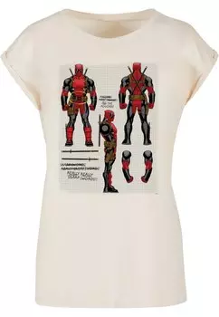 Рубашка ABSOLUTE CULT Deadpool - Action Figure Plans, песочный