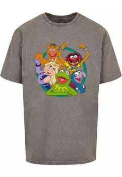 Рубашка ABSOLUTE CULT Muppets - Group Circle, пятнистый серый