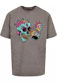 Рубашка ABSOLUTE CULT Rick And Morty - Eyeball Skull, серый