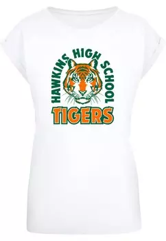 Рубашка ABSOLUTE CULT Stranger Things - Hawkins Arch Tiger, белый