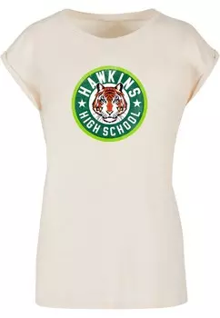 Рубашка ABSOLUTE CULT Stranger Things - Hawkins Tiger Circle, песочный