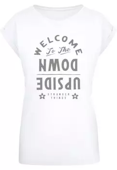 Рубашка ABSOLUTE CULT Stranger Things - Welcome To Upside Down, белый