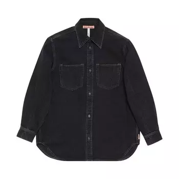 Рубашка Acne Studios Denim Button Up Shirt, черный