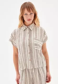 Рубашка adL Dong, бежевый/коричневый