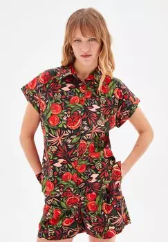 Рубашка adL Zuzana, черный/мультиколор