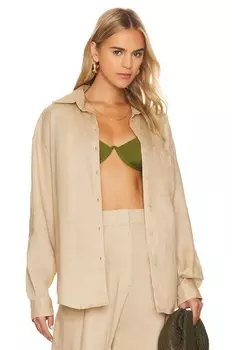 Рубашка AEXAE Linen Woven, бежевый