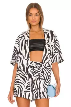 Рубашка AFRM Wrenn Button Front, цвет Blanc Zebra
