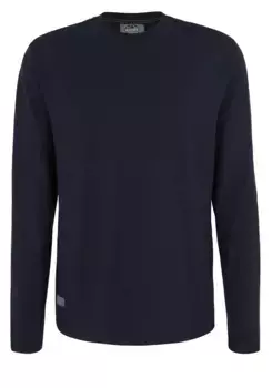 Рубашка AHORN SPORTSWEAR с длинными рукавами и современным круглым вырезом, синий