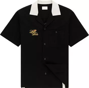 Рубашка Aim Leon Dore Bowling Shirt 'Jet Black', черный