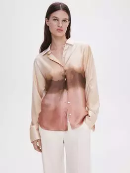 Рубашка акварелью Mango Spring, розовая