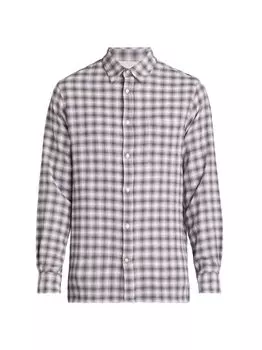 Рубашка Alex в клетку из сирсакера Officine Gnrale, белый