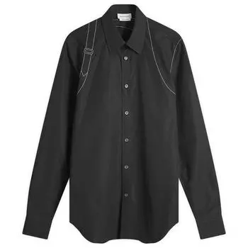 Рубашка Alexander Mcqueen Contrast Stitch Harness Shirt, черный