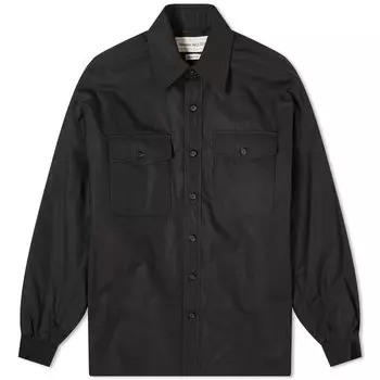 Рубашка Alexander Mcqueen Padded Seal Logo Overshirt, черный