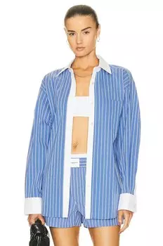 Рубашка Alexander Wang Button Down, цвет Blue & White