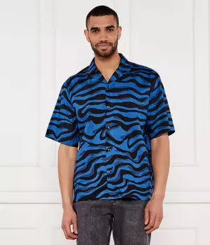 Рубашка элигинос Loose fit Hugo Blue, синий