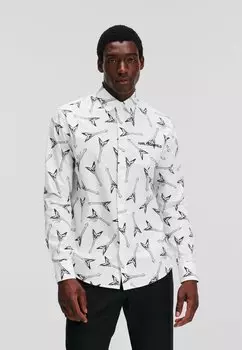 Рубашка ALL-OVER PRINT GUITAR KARL LAGERFELD, белый