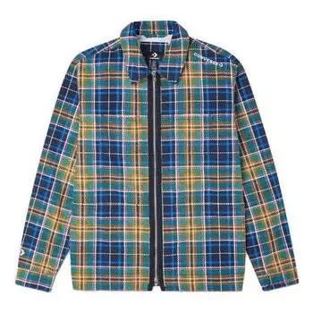 Рубашка all over print utility zip front shirt 'blue' Converse, синий