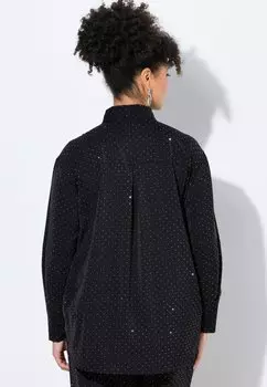 Рубашка ALLOVER MIT GLITZERSTEINCHEN MIAMODA, черный