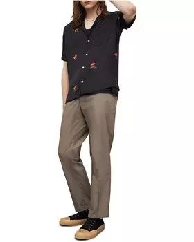 Рубашка AllSaints Eivissa Short Sleeve Shirt, цвет Jet Black