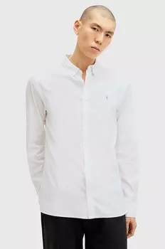 Рубашка AllSaints из хлопка HAWTHORNE LS SHIRT, белый