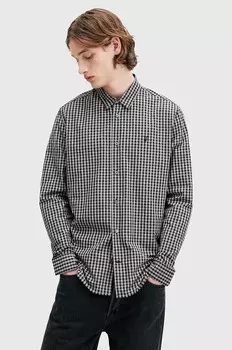 Рубашка AllSaints из хлопка NEO LS SHIRT, черный