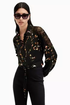Рубашка Allsaints len All Saints, черный