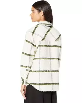 Рубашка AllSaints Monica Check Shirt, цвет Ivory White/Green
