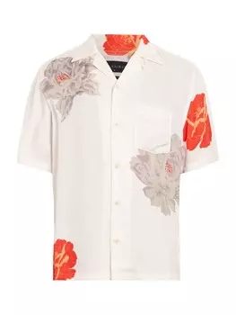Рубашка AllSaints Regular fit Button Up ROZE, бежевый