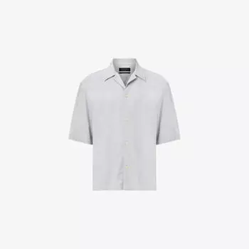 Рубашка Allsaints Rialto с короткими рукавами, серый
