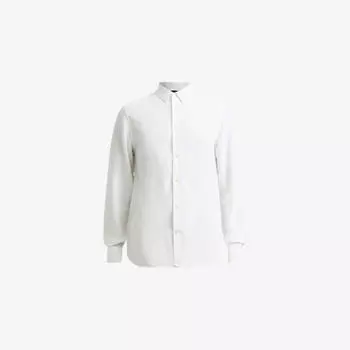 Рубашка Allsaints с длинными рукавами из смесового льна, белый