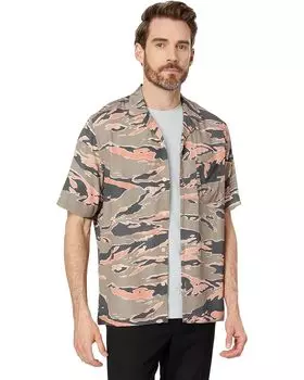 Рубашка AllSaints Solar Camo Short Sleeve, цвет Herb Green