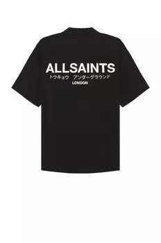 Рубашка ALLSAINTS Underground Short Sleeve, цвет Jet Black & Ecru